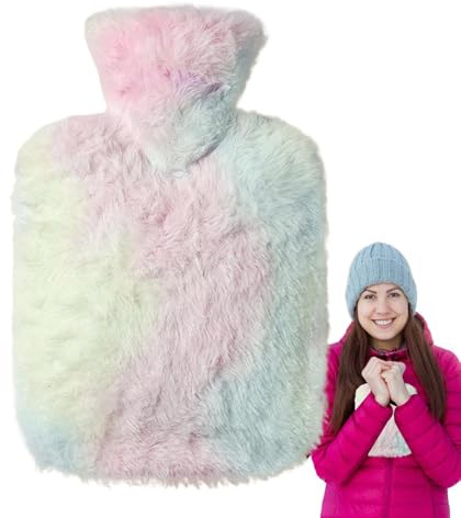Heizkissen für Wasserflasche, 1000 ml, niedlich, beheizte Wasserflasche, warmer Wasserbeutel, Winter-Handwärmer, Wärmflasche, wiederverwendbarer Fußwärmer für Taille, Rücken, Nacken, Schultern