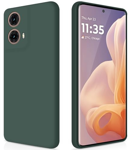 GiiYoon Funda para Motorola Moto G85 5G, Case de Silicona Suave de TPU Carcasa Protector de Goma Fexible Prueba Liviano y a Delgado de Golpes Antirrayas para Teléfono (Verde)