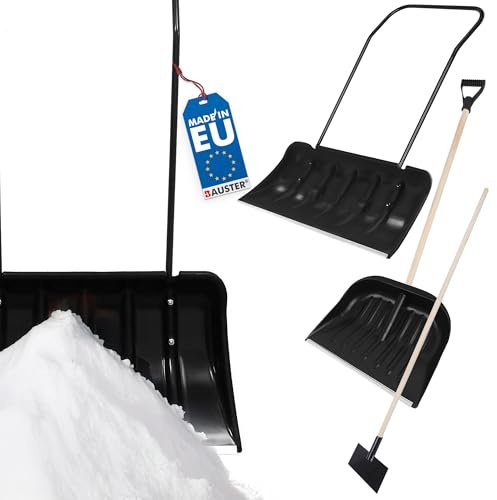 Bauster® 3-teilige Winter-Set bietet die perfekte Lösung für umfassende Schneeräumung und Eisentfernung Robusten Schneeschieber, Schneeschaufel und praktischen Eiskratzer für hartnäckige Eisflächen