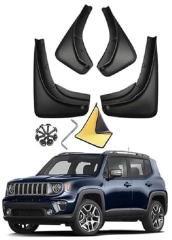 MAAIQTIND 4 Pezzi Paraspruzzi, per Jeep Renegade 2016-2023 Parafango Antipolvere Anticollisione Auto Parafanghi Auto Accessori