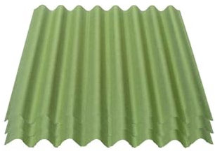 Onduline Easyline Dachplatte Wandplatte Bitumenwellplatten Wellplatte 3x0,76m² - grün