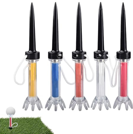 Magnetisches Golf Tee - Trainingswerkzeug, Flexibler Magnet | Set Von 5 Dauerhaften Inhabern, Die Eine Konsistente Ballplatzierung, Übungshilfe Bei Der Schwungverfeinerung, Die Reichweite, Die Entwick