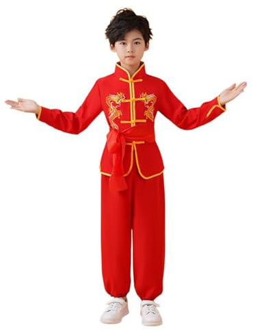 Garçons Filles Costume Chinois Entraînement Uniformes Arts Traditionnels Wing Chun Tenues Halloween Costume Enfants 86