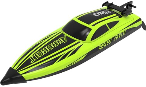 volantexrc RC Boot 45+ km/h, 2.4GHz Fernsteuerung mit Alarm Ferngesteuertes Boot - Rennboot für Pool & See, Erwachsene (Grün)