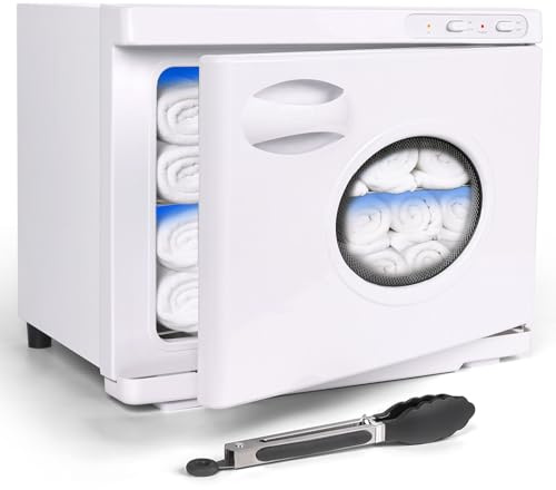 Scaldasalviette 23L con Sterilizzazione UV, Armadietto Scaldasalviette Professionale di Grande Capacità con Finestra, Cestelli in Acciaio Inox e Riscaldamento Rapido, Ideale per Spa Parrucchieri Casa