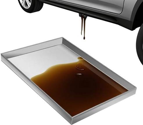 DJJYCTNM Air Conditioner Drip Pan, Washing Machine Tray, Oil Drip Pan for Under Car, Stainless Steel Replacement Tray for Dog Crate, No Hole(70 * 60 * 5cm/28 * 24 * 2in)