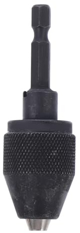 FIXOSHEE Mandrino Trapano Elettrico con Codolo Esagonale Mandrino Autocentrante in Nero Resistente e Antiscivolo Compatibile con Avvitatori Cordless e Trapani Facile da Installare e