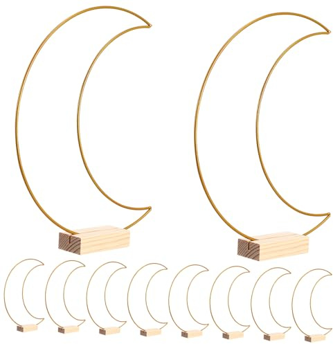 SMASOLO 10 Set Cerchi Floreali in Metallo Dorato con Base in per Centrotavola Matrimonio Decorazioni da e Resistenti per da Te Ghirlande e Addobbi Nuziali