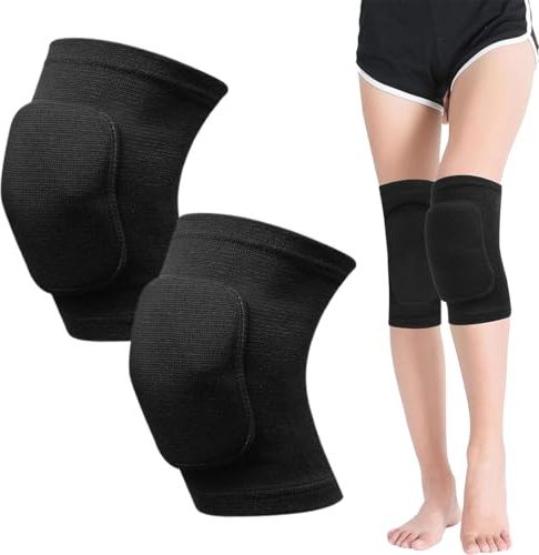 Girls Volleyball Knee Pads, Soft Foam Padded Knee Pads for Running Football Basketball Bike Scooter Rhythmic Gymnastics, S