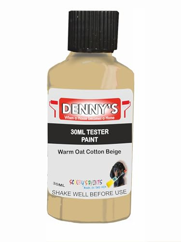 Premium Interior Wall & Furniture Chalk Paint – Warm Oat Cotton Beige – Rich Matt Finish, Durable & Washable, Low Odour, Ideal for Living Rooms, Bedrooms & Hallways (30ML Tester Bottle)