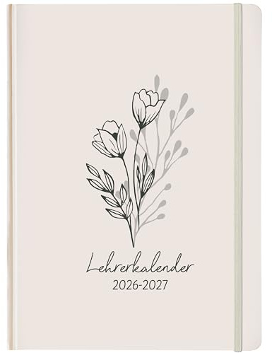Lehrerkalender 2026 2027, A4 Lehrerplaner von Aug. 2026-Jul. 2027