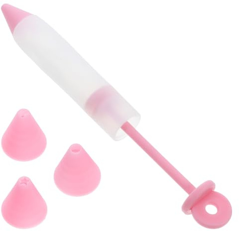 ibasenice Set di 4 Penne Alimentari in Silicone per Decorare Torte e Biscotti Ugelli Versatili, Multifunzionali, per Scrivere su Dolci e Crema in Cucina