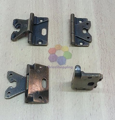 CERNIERA LF 2 PEZZI PER MOBILI ARTE POVERA IN STILE ANTICHI. CERNIERA LF COLLO ALTO 10 mm (ALTO 10 mm)