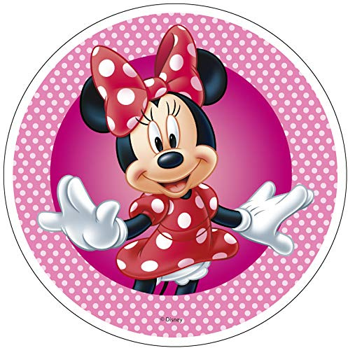 Minnie Mouse 20cm 8 inch Edible Wafer Cake Topper. Licensed Product. Modecor.