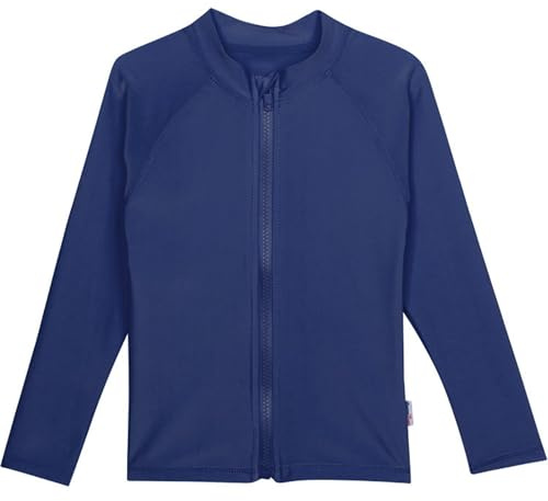 SwimZip UPF 50+ Long Sleeve Rash Guard for Boys and Girls - Baby, Toddler, Kids Navy Blue