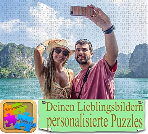 Mit deinen Lieblingsbildern personalisierte Puzzles Anpassen Foto Puzzle Holz Spielzeug - 1000 Teile (50 x 75 cm)