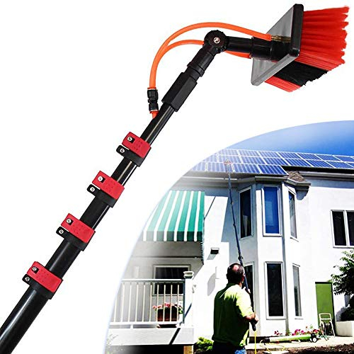 ZH-VBC Kit Lavavetri Telescopico/Spazzola Estensibile, 3.6M/5.4M/6M/7.2M/9M/11M Kit Pulizia Pannelli Fotovoltaici, per Auto/Camion/Caravan con Manico Telescopico,36FT/11M