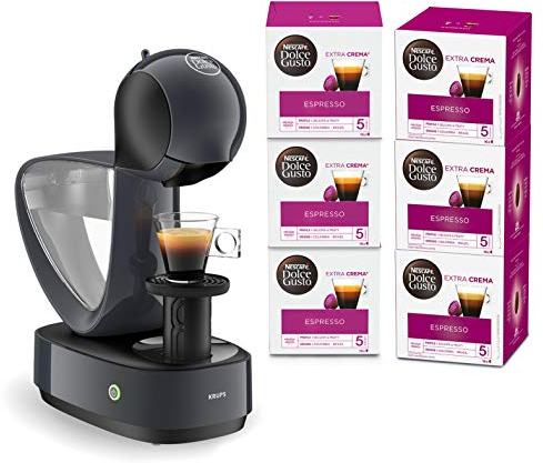 NESCAFÉ DOLCE GUSTO De'Longhi Infinissima Macchina per Caffè e Altre bevande in capsula, Manuale, Nero + Kit Degustazione caffè Espresso 80 Capsule