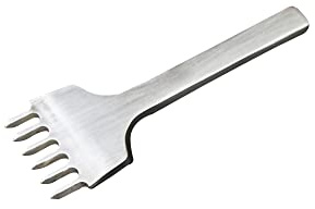 Outil de travail du cuir de 3 à 6 mm - Perforatrice à griffe - 1/4 de burin à trou - Outils de poinçonnage 1/2/4/6 broches