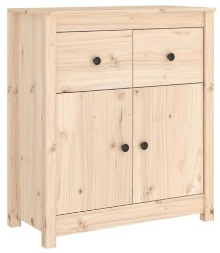 vidaXL Sideboard Kommode Anrichte Schrank Beistellschrank Mehrzweckschrank Standschrank Wohnzimmer Flur 70x35x80cm Massivholz Kiefer