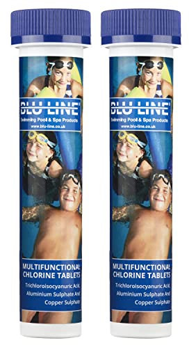 20x small multifunctional chlorine tablets 20g with test strips