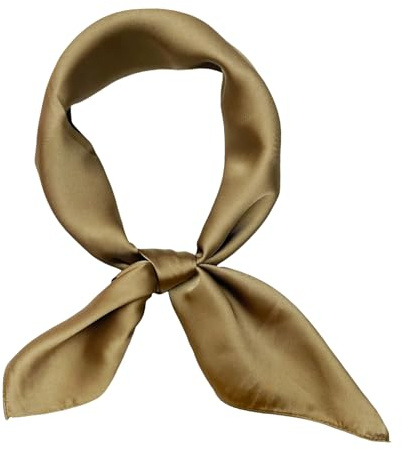 Bliceon Damen Seidentuch aus leichter Seide, Eleganter Seidenschal, Bandana, Halstuch und Kopftuch, Geschenk für Frauen, Vielseitiges Seidenschal (Grasgrün)