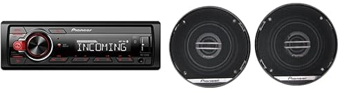 Pioneer MVH-330DAB-AN, 1DIN Autoradio mit RDS und DAB+, USB, AUX-Eingang & TS-G1020F 2-Weg-Koaxiallautsprecher für Autos (210 W)