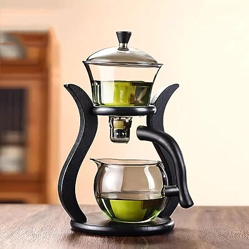 XaEjNzwDT teteras para te Tetera marroqui uego de Cafe Máquina de té de succión magnética para el hogar para Personas perezosas, Juego de té de Kung Fu Completamente automático(Color:A,Size:)