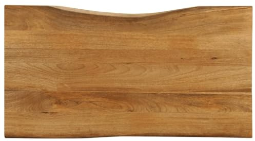 vidaXL Tischplatte mit Baumkante 120x60x2,5 cm Massivholz Mango