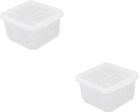 Supvox 2stücke Mini Carrier Reptile Feeding Cage Transparente Zuchtbox Für Springspinnen Insekten Und Kleine Haustiere Mit Belüftungsdesign Effektiven Verhinderung Von Flucht Und