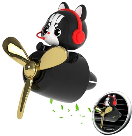 Clips de ventilation pour voiture, désodorisant pour voiture pilote - Parfum automobile de chat pilote de dessin animé | Ornement mignon d'aromathérapie de diffuseur de voiture, assainisseurs de