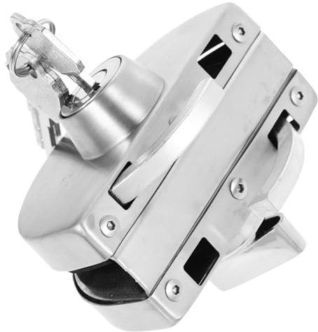 Angoily Sliding Glass Door Lock Built Buckle Design Knob Lock Stainless Steel for Office