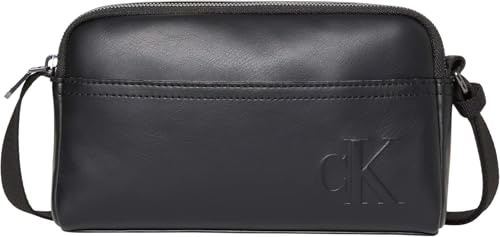 Calvin Klein Bolso bandolera Hombre Bold Camera Bag elegante, Negro (Black), Talla Única