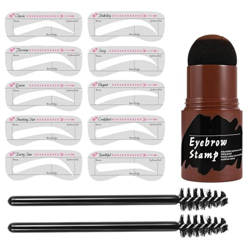 Eyebrow Tint Kit, Eyebrow -stenciler -kit, ögonbrynsmallar för äldre kvinnor, ögonbryn mall 10 ögonbryn stencil, ögonbrynsmall för äldre kvinnor