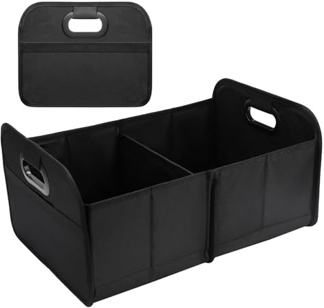 Aimisite Car Boot Organiser, Car Boot Storage Tidy Foldable Box Multi Compartment Bag with Reinforced Handles Fit for All Vehicles