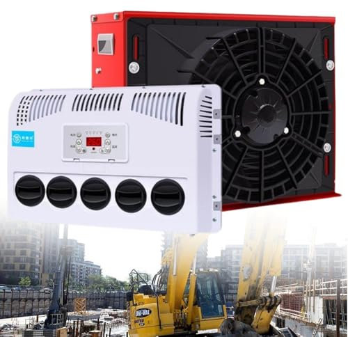 Climatiseur de cabine électrique 300-850 W pour camping-car, unité intérieure/extérieure avec télécommande pour camion, camping-car, bateau, automobile, caravane, caravane,12V