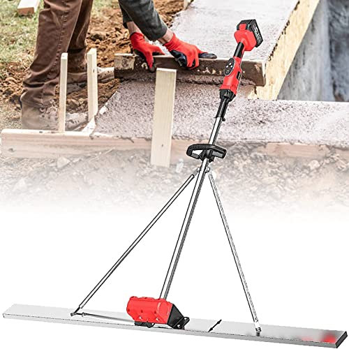 RèGle Nivellement Ciment Chape éLectrique Kit vibratoire pour Chape en béton, Outil de Finition pour béton, grattoir électrique pour béton, règle électrique sans Fil, Outil de finiti