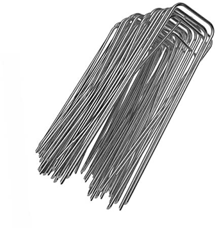 Toyvian 50 Pièces Clou De Fixation pour Gazon Clou De Fixation Forme De u pour Désherber
