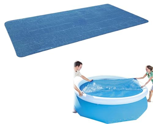 Pool Solar Cover, Paddling Pool Cover Rectangular/Round, Swimming Pools Dust Blanket, Waterproof Foldable Mat Insulate Safety Protection Warm For Sun Spa Outdoor