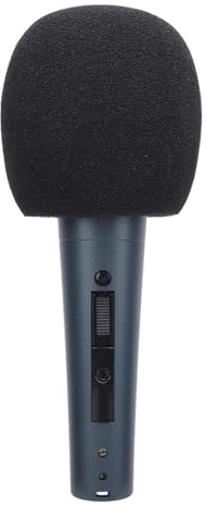 ASHATA Microphone Dynamique Filaire à Bobine Mobile avec polarité Cardioïde – Ensemble de Micros Portables pour Amplificateurs de Haut-parleurs Actifs, Transmission Stable pour des Effets (Blue)