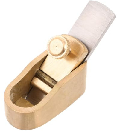 VICASKY Brass Finger Plane 14mm Curved Blade, Mini Luthier Plane | for Violin Making, Fingerboard Shaping, Instrument Repair and Fine Woodworking
