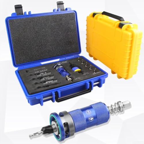 BlesConi Juego de brocas avellanadas de profundidad ajustable, brocas cónicas de 2,8 a 4 mm para carpintería con ajuste rápido para perforación de precisión