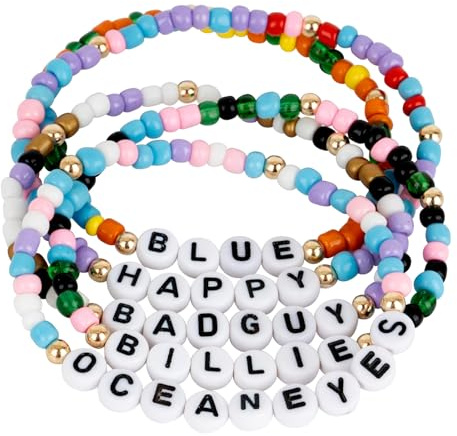 KINFERTE for B Merch Gifts Inspired Bracelets Concert Outfit Album vinyl Poster Shirt 5 Sets Stackable Stretch Friendship Bracelets Merchandise Jewelry Birthday Gifts for Fans Women