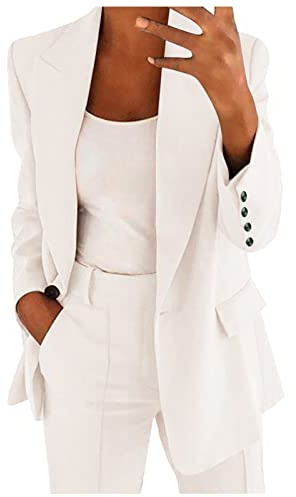Generico Completo Donna Elegante Tailleur Blazer Completa Completo Tailleur Pantaloni e Giacca Taglie Forti da Cerimonia Tailleurs Pantalone Estivo Curvy Ufficio e Lavoro Tuta Due Pezzi 2026