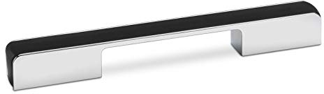 SOTECH Möbelgriff LUISA BA 160/224 mm Chrom/schwarz | Schrankgriff Länge 245 mm Bügelgriff von SCHÜCO ALU COMPETENCE