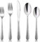 HaWare Set di posate da 30 pezzi, in acciaio inox, per 6 persone, con coltello, forchetta, cucchiaio, posate da tavola martellate, per casa/cucina, design moderno e lucidato, lavabile in lavastoviglie