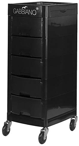 Activeshop Carro de peluquería con ruedas FT65-A Negro
