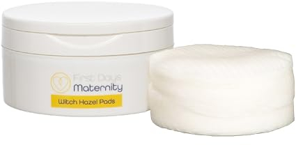 First Days Maternity Witch Hazel Pads - Postpartum Cooling & Soothing Cotton Wipes for Perineal Relief After Birth | Hospital Bag Essentials for New Mums (40 Pack)