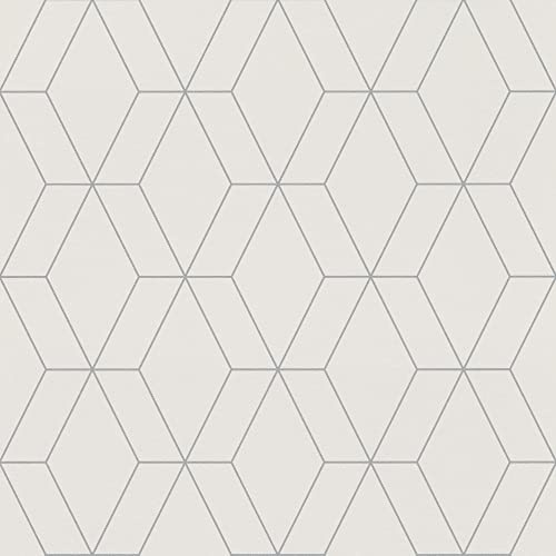 Rasch Papier peint 278606 - Papier peint brillant avec motif géométrique de lignes fines - 10,05 m x 0,53 m (Lx), gris