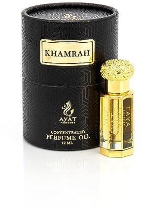 AYAT PERFUMES – Musc Huile Parfumée KHAMRAH Attar Extrait de Parfum Sans Alcool 12 ml – Senteur Arabian Parfum Oriental pour Femme & Homme Longue Tenue – Jolie Bouteille Fabriquée à Dubaï